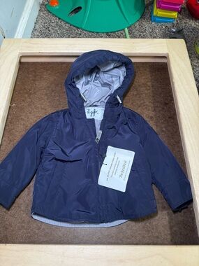 il gufo Navy Hooded Rain Jacket - 6M